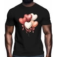 thumbnail image 2 of Mens T Shirtsove Heart Bow Balloon Short Sleeve Casual Men's Tee Tops Graphic T-Shirts for Teen Boys/Men, 2 of 8