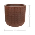 thumbnail image 2 of Ecobo 13.8 inches Eco-Friendly Round Pot Planter Indoor/Outdoor use, Durable, Versatile & Lightweight, Designed by Brazilian Artisans, Contemporary All-Weather Design –Brown, 2 of 4