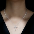 thumbnail image 4 of Rosec Jewels Lab Grown Diamond Cross Pendant (EF-VS Quality Certified) Angel Wings Cross Necklace - Ready to Gift for Christmas, 925 Sterling Silver, 4 of 8