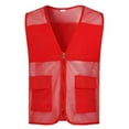 thumbnail image 2 of breaise Kids Mesh Volunteer Activity Vest Parent-Child Sleeveless Jacket for Outdoor Activities Uniform Vests with Pockets, 2 of 6