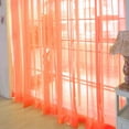 thumbnail image 3 of 2 Panel Kitchen Curtain Sheer Drape Balcony Living Door Window Voile Drape Orange - 200x270cm, 3 of 9
