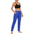 thumbnail image 6 of Oksale Travel Pants for Women On Plane Plus Size Golf Pants with Zipper Pockets Casual Drawstring Elastic Waisted Pants Active Outdoor, 6 of 8