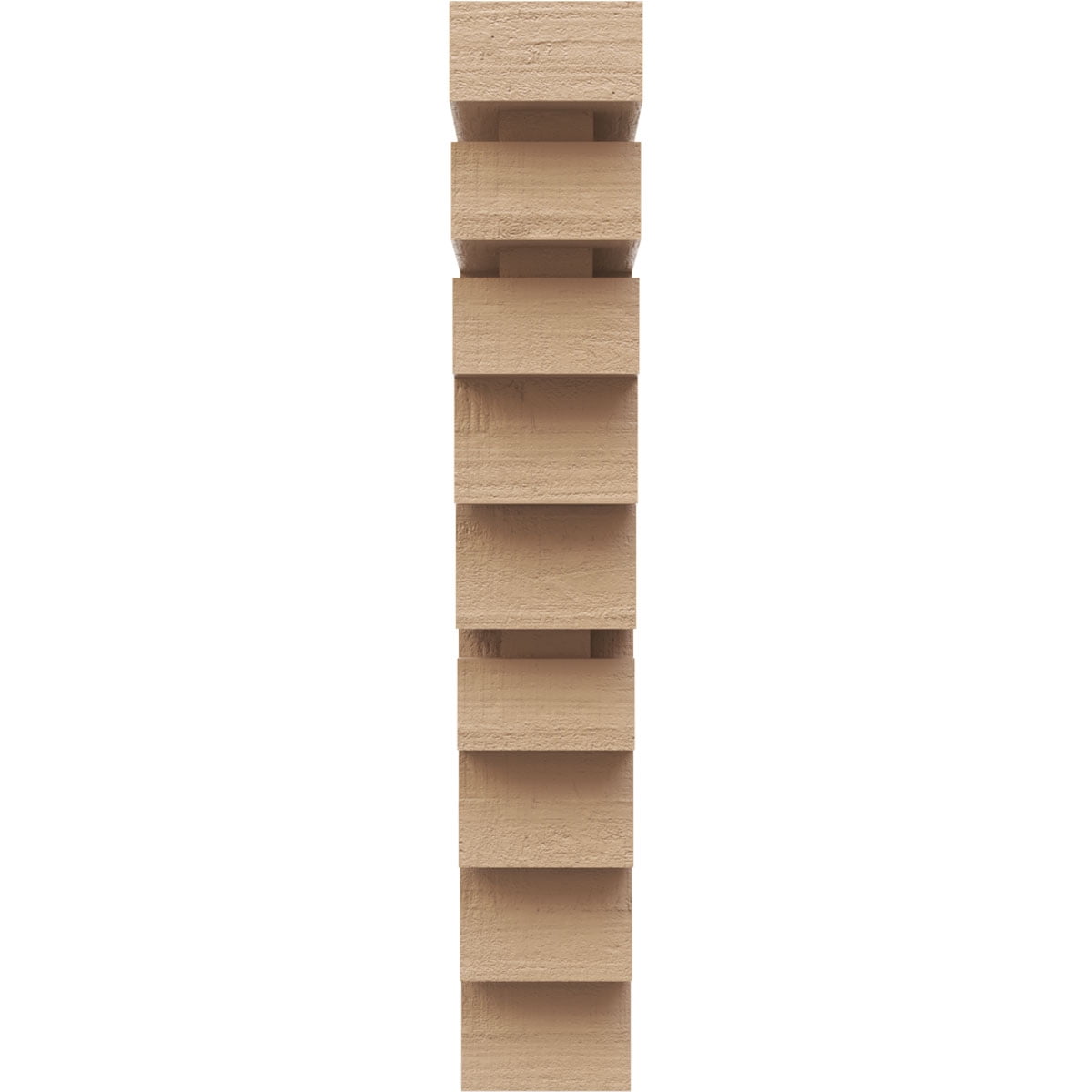 2"W x 4"D x 12"H Thin Landon Rough Cedar Woodgrain TimberThane Corbel, Primed Tan