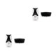 thumbnail image 3 of Dispensador automático Toystoory ABS Lavable Autoadhesivo Resistente al Agua Inodoro Hotel Soporte Cepillo Negro 2piezas, 3 of 6