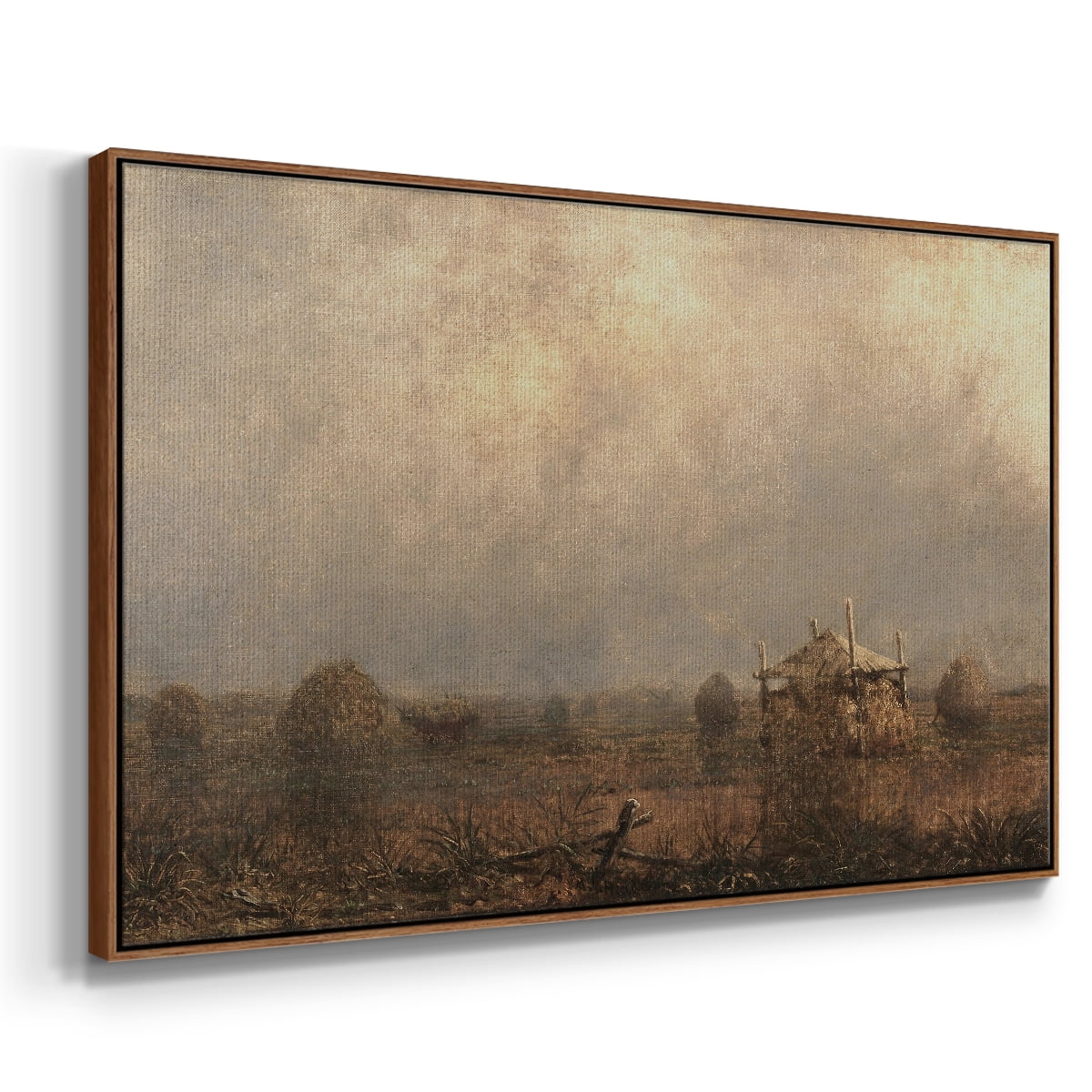 Vintage Landscape-MVIII By Wexford Home Framed in Walnut Wood Gallery Wrapped Canvas 27 in. x 41 in.