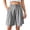 Gray, variant on Womens Bermuda Shorts, High Waist Pleated Tailored Work Trousers with Pockets for Summer Work