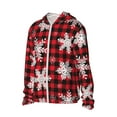 thumbnail image 2 of Fotbe Snowflakes On A Buffalo Plaid Men's Women's UPF 50+ Sun Protection Jacket Hooded Cooling Shirt with Pockets Hiking Outdoor Performance-XX-Large, 2 of 9