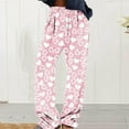 thumbnail image 3 of Posijego Valentine's Day Pajama Pants for Women Fleece Lounge Pants Elastic Waist Wide Leg Fuzzy Sleep Pants, 3 of 6