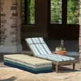 thumbnail image 5 of ARDEN Outdoor Chaise Lounge Cushion 72 x 21, French Blue Linen Stripe, 5 of 6