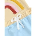 thumbnail image 6 of Seyurigaoka Baby Unisex Clothes Set Rainbow Print Round Collar Vest and Shorts, 6 of 10