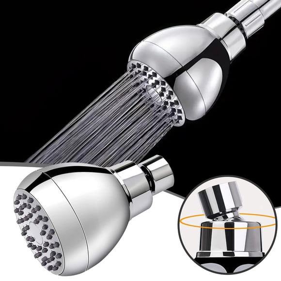High Pressure Shower Head 3 Inches Clog Leak Fixed Showerhead With Adjustable Swivel Brass Joint Shower Hose Portable Handheld Shower Head with Extra Long Hose Hand Held Showers That Attach to Shower