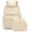 Off White Grid, variant on School Backpack Set for Kid Teen Girls,Elementary Grade 1-4 School Bookbags with Lunch Bag,Corduroy Lightweight College Daypack Beige Strawberry
