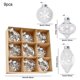 thumbnail image 3 of Juego de 9 bolas navideñas irregulares | Adornos transparentes de PET | Colgantes para árbol de Navidad para decoración de interiores y exteriores, 3 of 5
