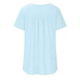 thumbnail image 6 of Cute Summer Blouses for Teens Women's Short Sleeve Shirts Dressy Casual Womens Tops Dressy Solid Color Tshirts Shirt, 6 of 7