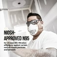 thumbnail image 4 of (2 pack) 3M N95 Respirator, Captures Particulates for Painting, Safety, Wildfire Preparation, 2 White Masks, 4 of 10