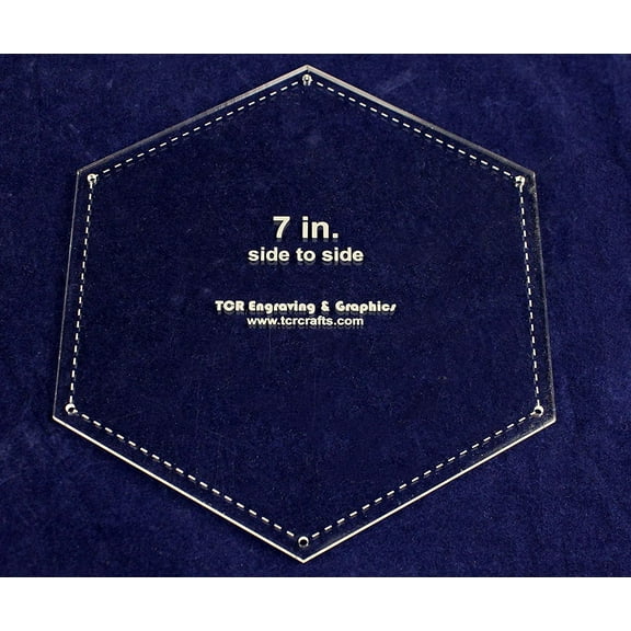 7 Inch Hexagon Side to Side measured - 1/8"