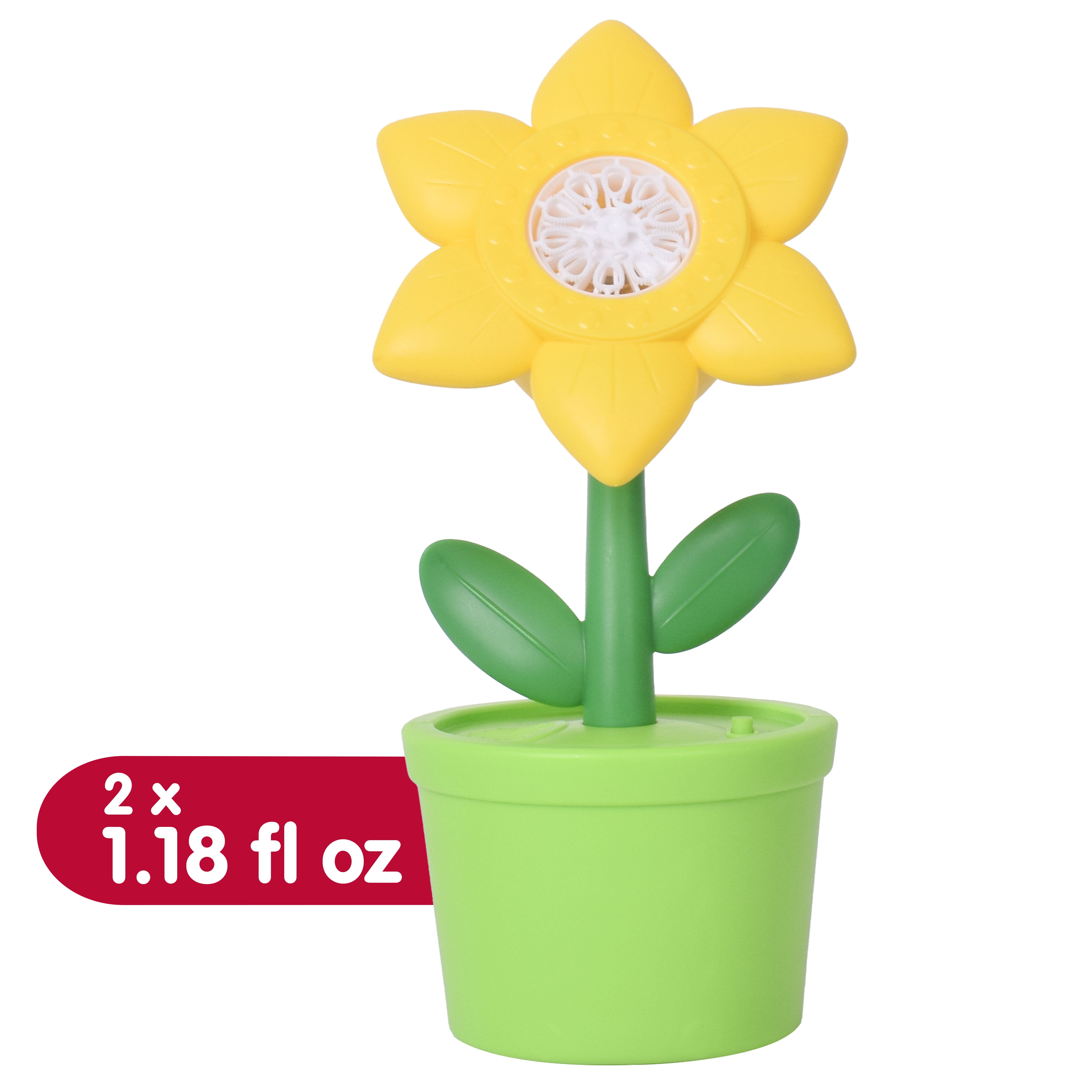 Play Day Bubble Sunflower Bubble Blowing Toy, Children Ages 3+ (Requires 3 AA Batteries)