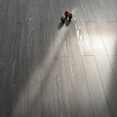 Dekorman 12mm AC3 CARBII V-Groove Click EIR 12-Oak Collection Laminate Flooring - Grey (Best Way To Fit Laminate Flooring)