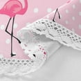 thumbnail image 3 of Dreamtimes Tablecloth Beautiful Tropical Pink Flamingo Round Tablecloths Washable Dust-Proof Polyester Lace Table Cover for Kitchen Dinner Wedding 60 Inch, 3 of 7