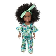 Black African Black Baby Cute Curly Black 35CM Vinyl Baby Toy