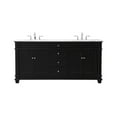 thumbnail image 3 of Elegant Decor Wesley 72" Solid Wood Steel Double Bathroom Vanity Set in Black, 3 of 8