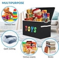 thumbnail image 6 of VICTORICH Extra Large Child Collapsible Toy Storage Fabric 32 gal Kids Room Toy Chest, Black, 6 of 8