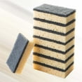 thumbnail image 3 of 8 estropajos multiusos antiarañazos para limpiar platos, utensilios de cocina, esponja antiadherente para cocina y baño (negro), 3 of 6