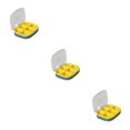 thumbnail image 1 of mmirethe Pill Box Portable Travel Containers Mini Tablet Storage Dispenser Compartment Design Moistureproof PS ABS U-shaped Groove dark blue six cells 3Set, 1 of 6