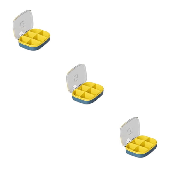 Caja de pastillas Naiovety portátiles cuatro celdas gris CBP192310