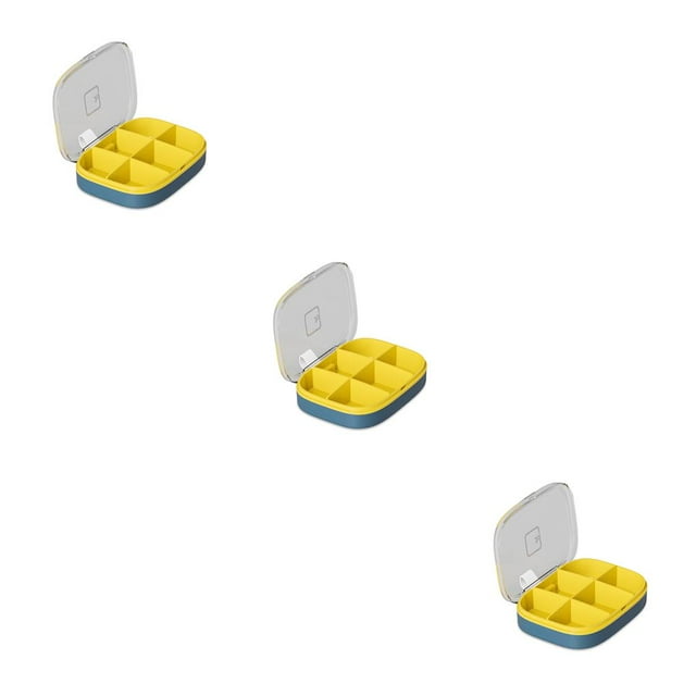Caja de pastillas Inteprter Contenedores de viaje portátiles diseño de compartimiento ranura en forma de U