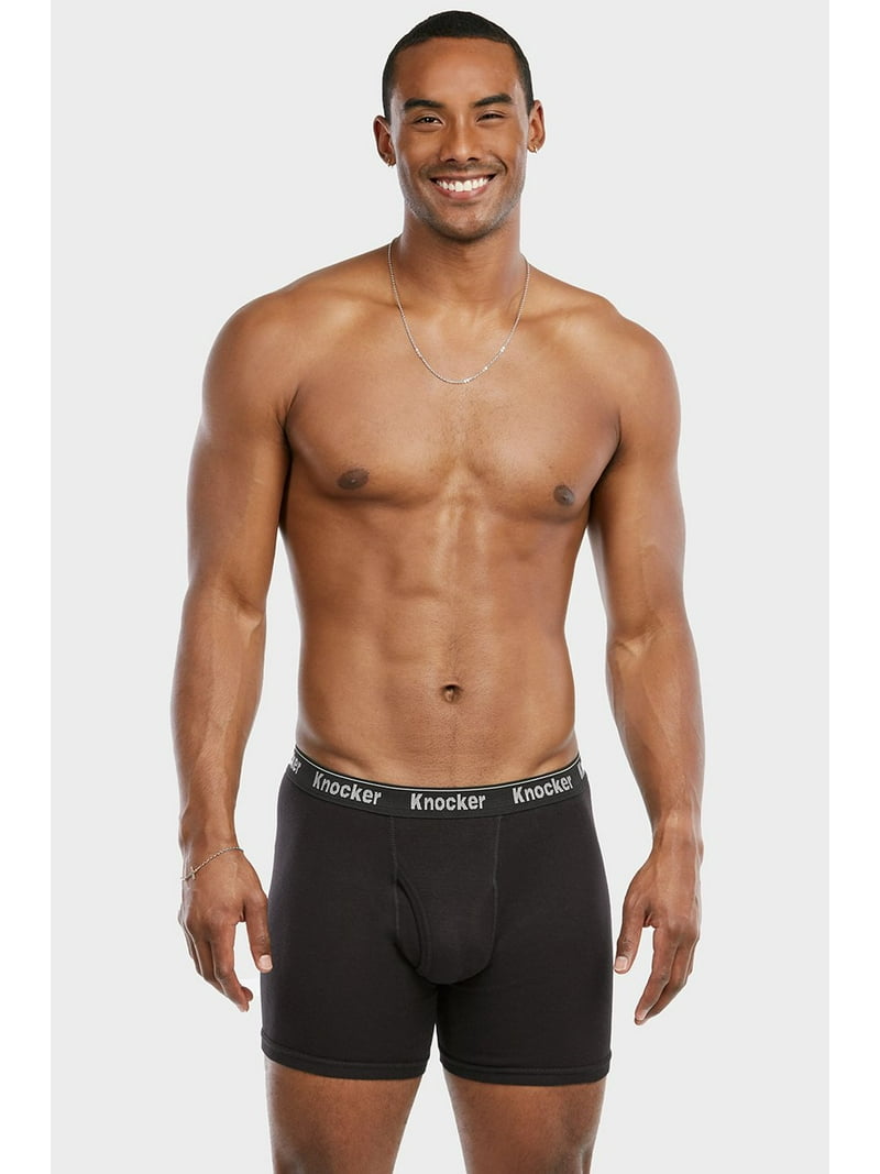 Mens 6 Pack of Thick Knocker Waistband Athletic Sports Boxer