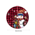 thumbnail image 2 of 35 inch Christmas Tree Skirt Polyester Xmas Tree Skirt with Christmas Element Printing Designs Christmas Decorations for Winter Xmas Holiday Farmhouse Indoor Party Decorations, 2 of 5