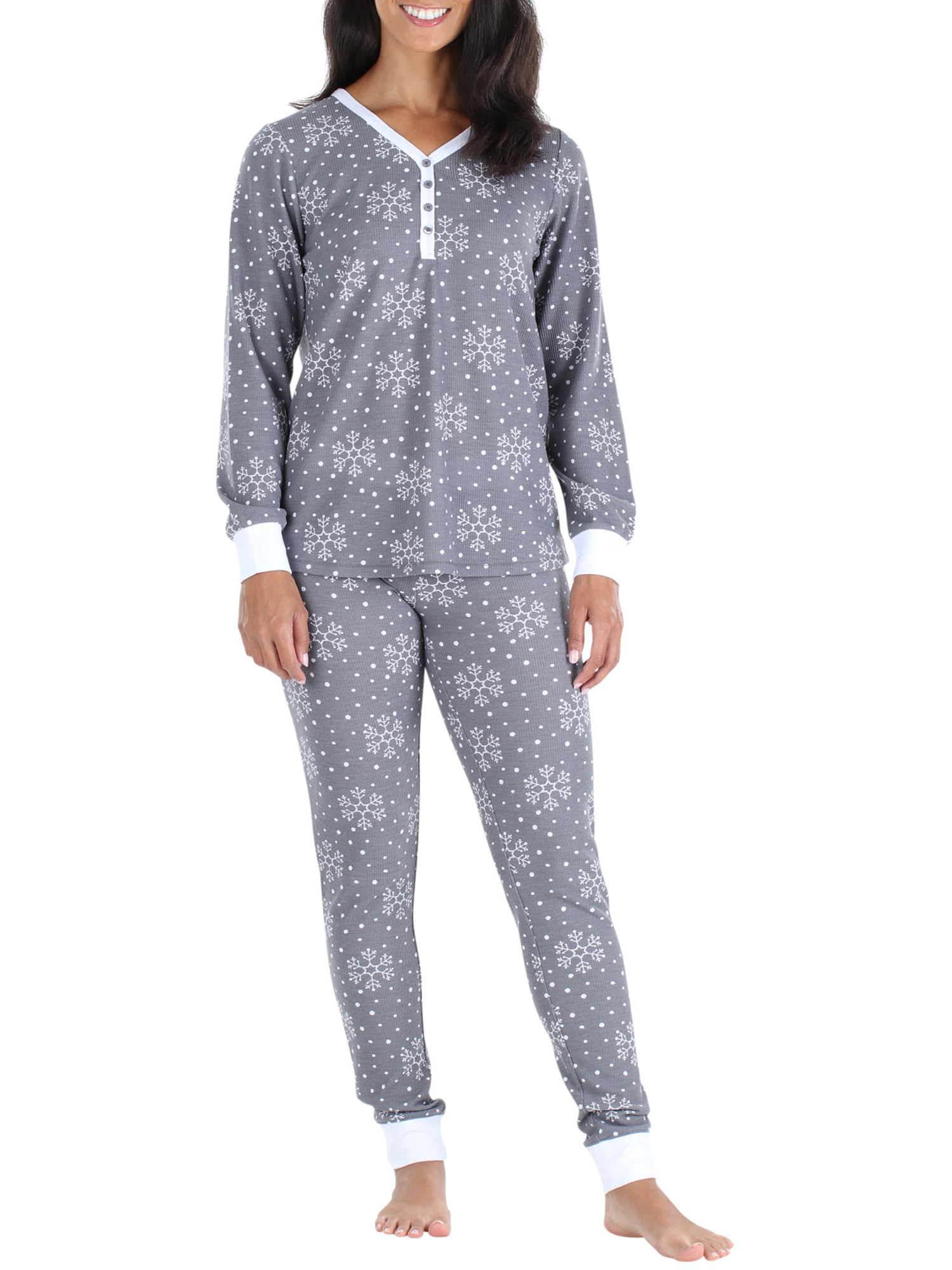 Olivia Rae Womens Thermal Long Sleeve 