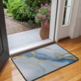 thumbnail image 2 of Blue Marble Gold Wave Pattern Door Rugs,Washable Non Slip Door Mats Indoor,Decorative Door Mats,Entry Mat Indoor for Entrance,Bedroom,Kitchen,Bathroom,30"x17", 2 of 6