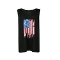thumbnail image 3 of Gvmfive Women Plus Size American Flag Print Sleeveless Vest T Shirt 4th of July Round Neck Casual Tunic Tank Tops, 3 of 4