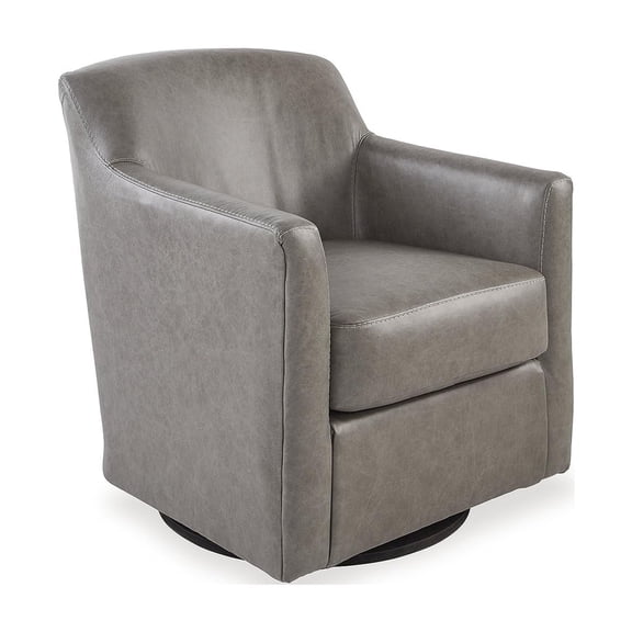 Signature Design by Ashley Bradney Gray Swivel Accent Chair