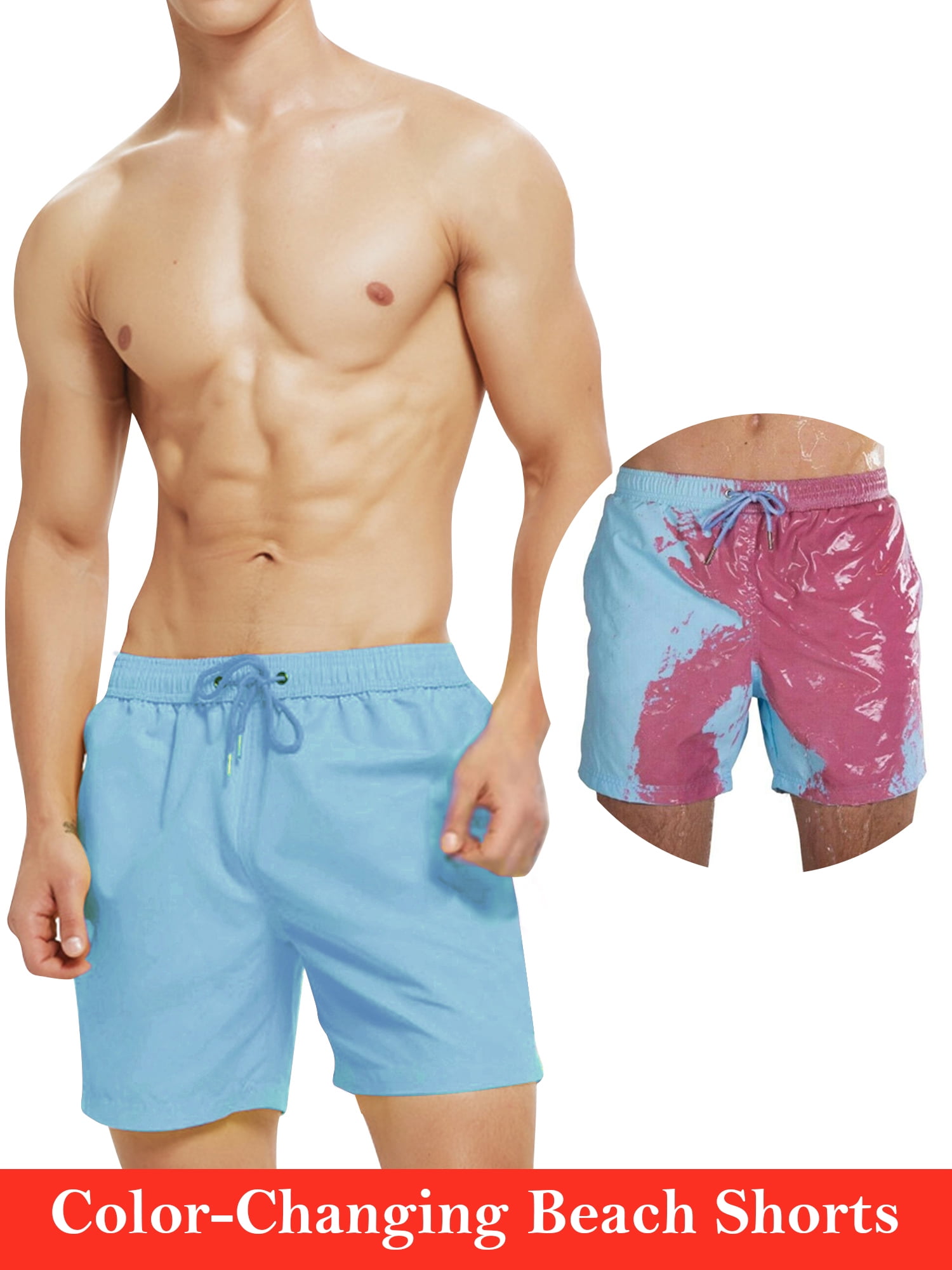 mens elastic waist bathing suit