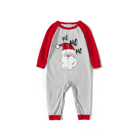 

Matching Family Christmas Pajamas Set Santa Claus Print Pattern Long Sleeve Round Neck Tops+Pants /Baby Romper Family Nightwear