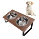 thumbnail image 1 of Soporte Elevado Para Cuenco Para Perros, Patas De Goma Antideslizantes, Sin Deformación, 2 Cuencos De Acero Inoxidable, Soporte De Alimentación Para Mascotas De Fácil Montaje, 1 of 7