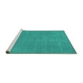 thumbnail image 2 of Ahgly Company Machine Washable Indoor Square Oriental Turquoise Blue Industrial Area Rugs, 6' Square, 2 of 4