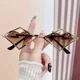 thumbnail image 1 of Monturas de Metal, gafas de sol sin montura con forma de corazón, gafas de sol Steampunk de marca de lujo para mujer y hombre, gafas de sol con gradiente de Hip Hop, gafas UV400, 1 of 5