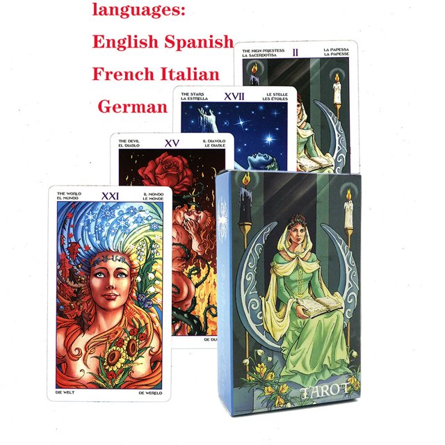 Sombras de Tarot Adivinación afectiva mística. Adivinación de oráculo Juego de adivinación del destino Baraja de juego de fiesta para amigos NUEVA cubierta Fivean unisex