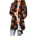 thumbnail image 2 of Ichuanyi liquidación halloween halloween halloween hallowe estampado chaqueta de manga larga chaqueta sin capar ICHUANYI WER202308215196, 2 of 7