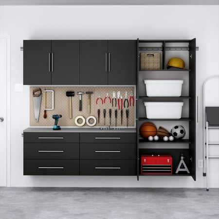 Prepac HangUps 90" Storage Cabinet Set H, 5 Pieces, Black