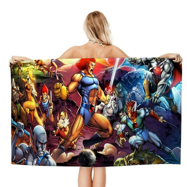 Thundercats Toalla de playa de secado rápido con diseño temático, regalo para mujeres y niñas, ideal para cumpleaños, fans, amantes de la música, uso en la playa o al aire libre, 78 × 150 cm