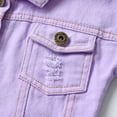 thumbnail image 5 of Esaierr 3M-6Y Toddler Baby Boys Girls Outerwear,Kids Button Pocket Long Sleeve V-Neck Denim Jacket, 5 of 5