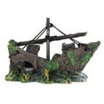 thumbnail image 2 of Walbest Fish Tank Decoration - Aquarium Accessories,Shipwreck Decor,Resin Material Sunken Ship Decorations for Fish Favors, multi,4.9"x2.5"x3.7", 2 of 7