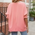 thumbnail image 6 of Zunfeo Summer Tops for Women- Flash Pick Pullover T Shirts Crew Neck Solid Short Sleeve Loose Casual Tops Blouse Pink M, 6 of 6