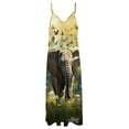 thumbnail image 4 of Colorful Elephant Flower Design Sleeveless Dress Woman Fashion Long Dresses Women's Summer Suit Dress 2025, 4 of 7