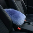 thumbnail image 5 of lanema Plush Sheepskin Center Console Furry Warm Wool Truck SUV Furry Armrest Car Accessories, 5 of 14